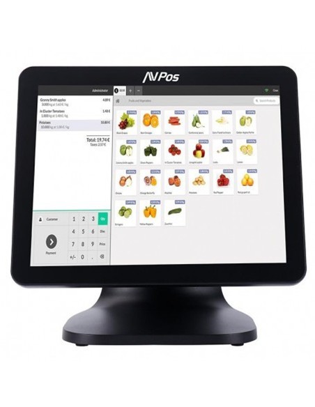 TPV AVPOS K5000 15 ALUMINIO TACTIL INTEL N100/8GB/SSD128GB/WIFI/2ºPANT/W11PRO 3YR