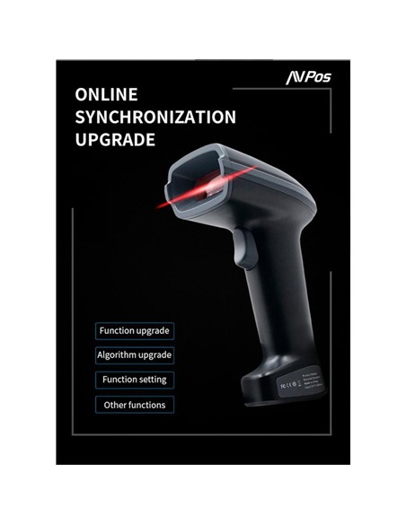 LECTOR AVPOS CODIGOS 1D + 2D +QR BT230 WIRELESS 2.4 + BLUETOOTH + USB