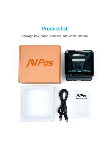 LECTOR AVPOS CODIGOS 1D +2D + QR BP760...