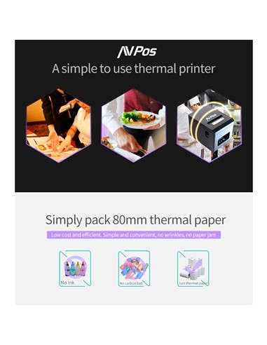 IMPRESORA AVPOS TERMICA TICKETS TC15 USB + LAN...