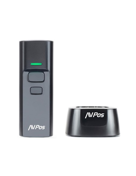 LECTOR AVPOS CODIGOS PORTATIL 2D + QR BT03 WIRELESS 2.4 + BLUETOOTH + BASE