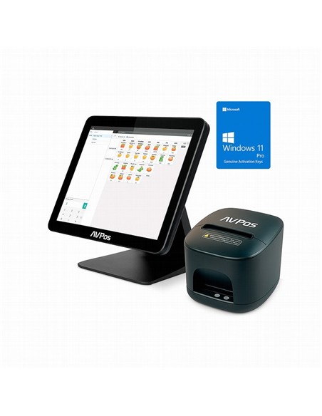 PACK TPV AVPOS K4000 15 TACTIL N100/8GB/SSD128/W11P + TC15 USB
