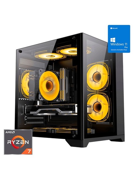 ORDENADOR GAMING INFINITY MINI RGB R7 7700X/16G DDR5/SSD1TB NVME/WIFI+BT/REF.LIQ/700W/W11PRO