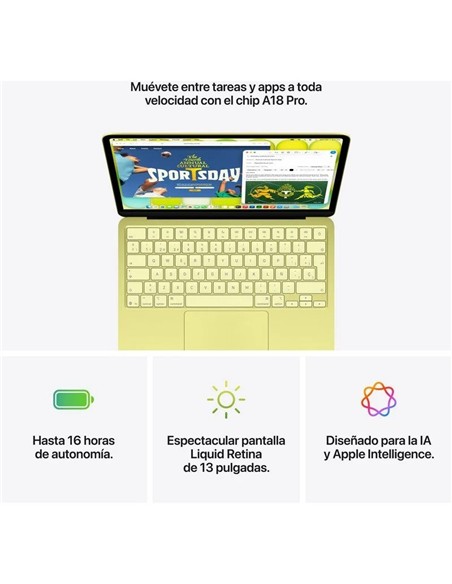 PORTATIL APPLE MACBOOK NEO A18 PRO/6-CORE CPU/8GB/SSD256GB/5-CORE GPU/13 SILVER