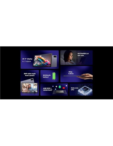 TABLET TCL 9466X4 NXTPAPER 11 2K 4GB/128GB 8MPX BLACK