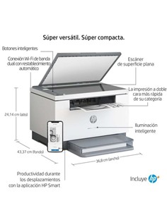 IMPRESORA HP LASERJET MULTIFUNCION MFP M234DWE MONOCROMO WIFI WHITE 2