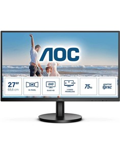 MONITOR AOC 27 QHD 2K MULTIMEDIA VGA HDMI DP 3YR GARANTIA
