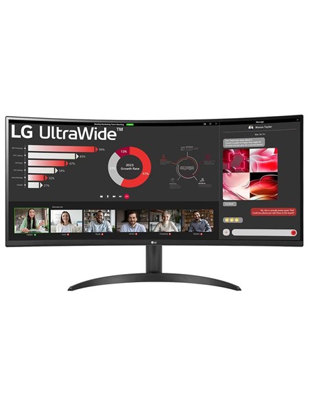 MONITOR LG 34 WQHD CURVO ULTRAWIDE HDMI DP BLACK