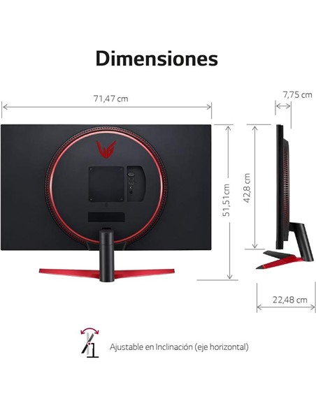 MONITOR LG ULTRAGEAR GAMING 32 QHD DP HDMI VESA