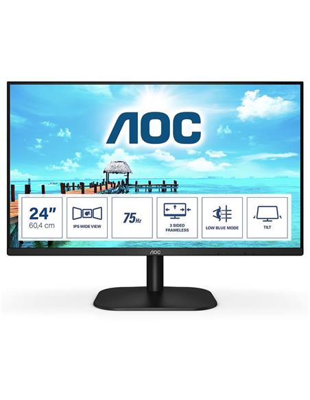 MONITOR AOC 24 IPS FULL HD HDMI VGA FRAMELESS 3YR GARANTIA