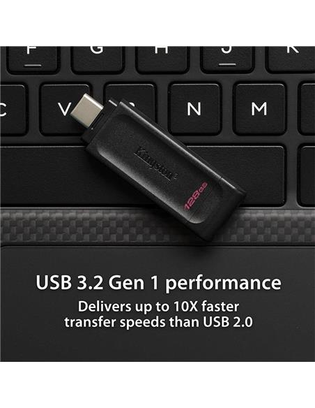 PEN DRIVE 128GB KINGSTON USB-C 3.2 BLACK