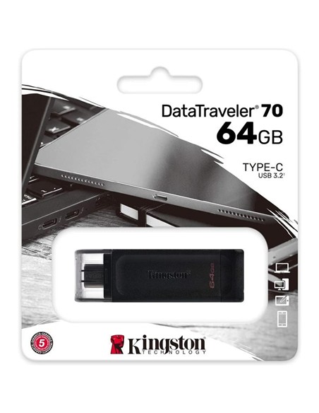 PEN DRIVE 64GB KINGSTON USB-C 3.1 BLACK