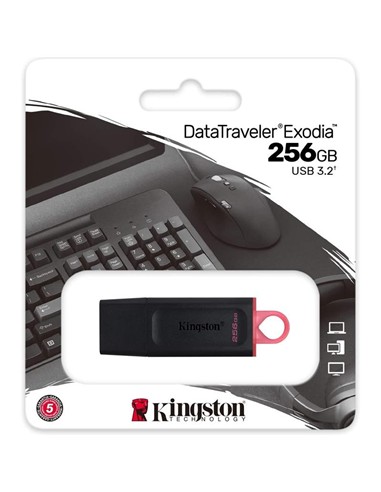 PEN DRIVE 256GB KINGSTON USB 3.2 BLACK
