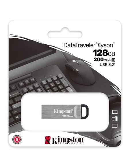 PEN DRIVE 128GB KINGSTON USB 3.2 SILVER