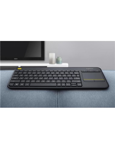 TECLADO LOGITECH K400 RF WIRELESS TOUCHPAD BLACK