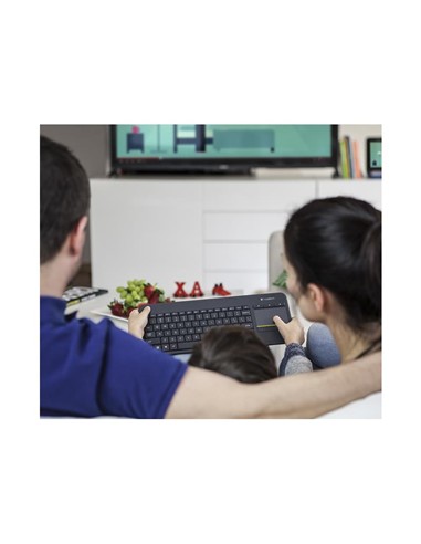 TECLADO LOGITECH K400 RF WIRELESS TOUCHPAD BLACK