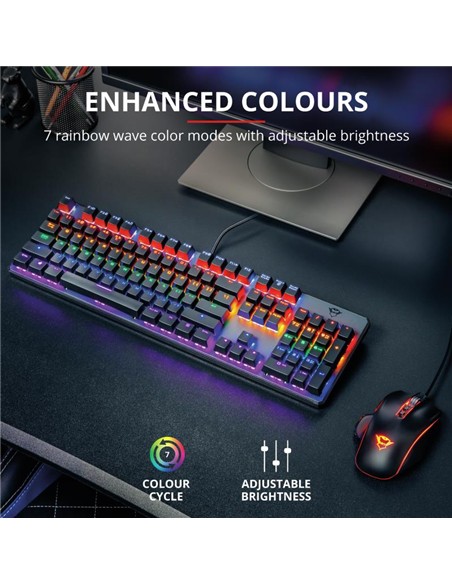 TECLADO TRUST GAMING GXT 865 MECANICO USB RGB