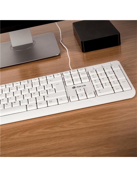TECLADO NGS SPIKE USB WHITE