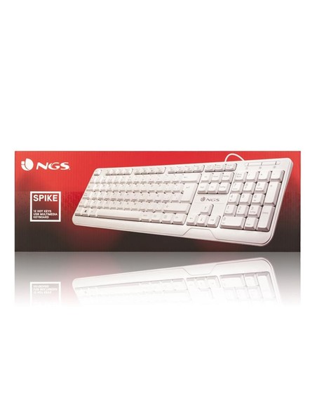 TECLADO NGS SPIKE USB WHITE