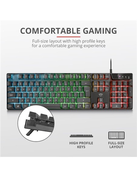 TECLADO TRUST GAMING GXT 835 USB RGB