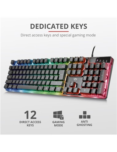 TECLADO TRUST GAMING GXT 835 USB RGB
