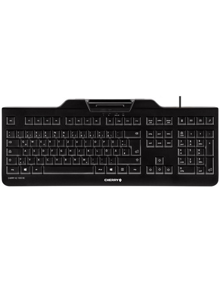 TECLADO + LECTOR CHIP DNI CHERRY KC1000 USB BLACK