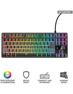 TECLADO TRUST GAMING GXT 833 METALICO USB RGB 2