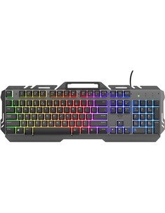 TECLADO TRUST GXT 853 ESCA GAMING METALICO USB RGB 2