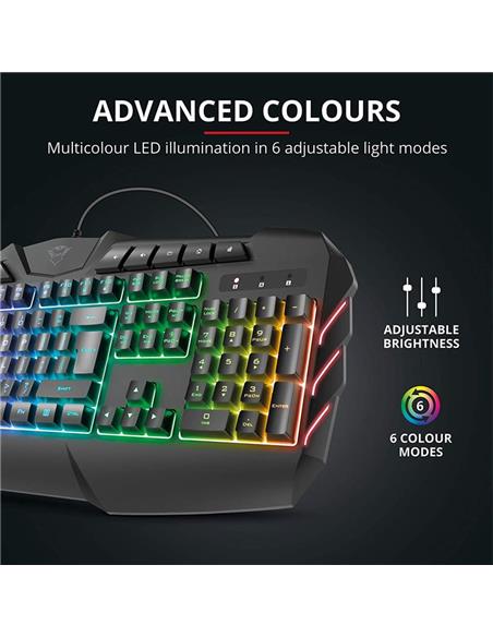 TECLADO TRUST GAMING GXT 881 ODYSS SEMI-MECANICO USB RGB