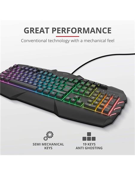 TECLADO TRUST GAMING GXT 881 ODYSS SEMI-MECANICO USB RGB