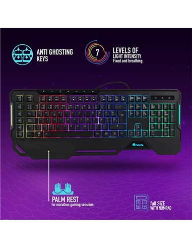 TECLADO NGS GKX-450 GAMING USB RGB
