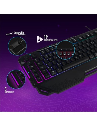 TECLADO NGS GKX-450 GAMING USB RGB