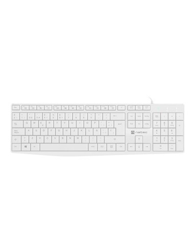 TECLADO NATEC NAUTILUS SLIM LAYOUT USB WHITE