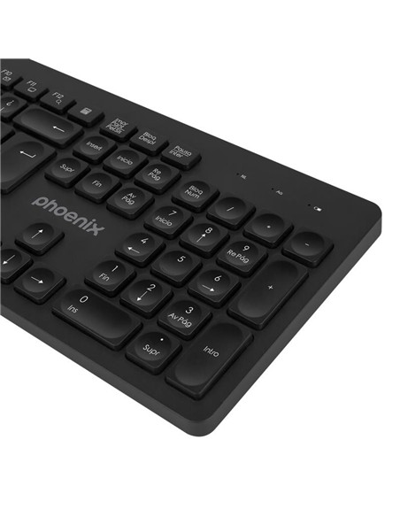 TECLADO PHOENIX K200 WIRELESS BLACK