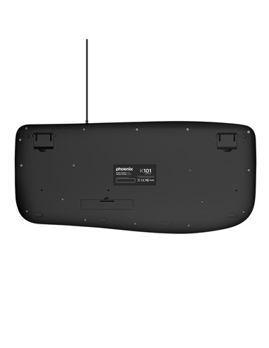 TECLADO PHOENIX K101 ERGONOMICO USB BLACK