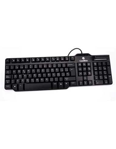 TECLADO + LECTOR CHIP DNI 4.0 COOLBOX USB BLACK
