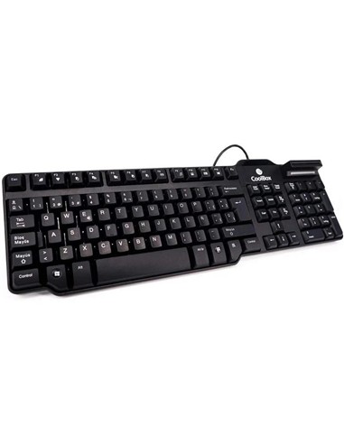 TECLADO + LECTOR CHIP DNI 4.0 COOLBOX USB BLACK