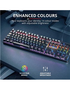 TECLADO TRUST GAMING GXT 863 MAZZ MECANICO USB RGB BLACK 2
