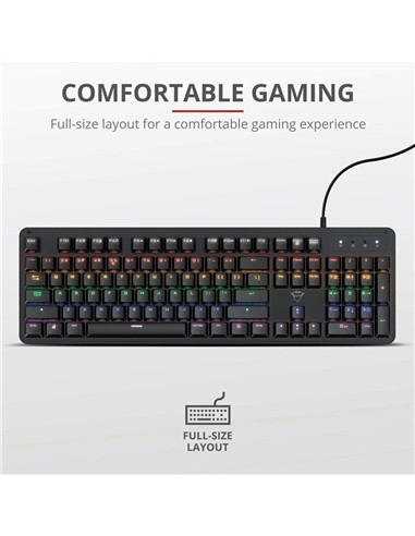 TECLADO TRUST GAMING GXT 863 MAZZ MECANICO USB RGB BLACK
