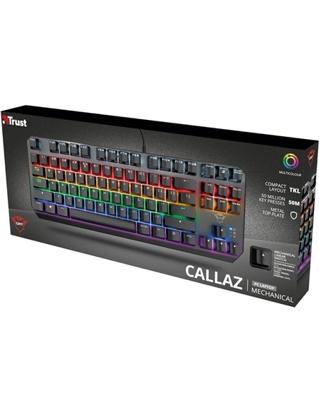 TECLADO TRUST GAMING GXT 834 CALLAZ MECANICO TKL USB RGB