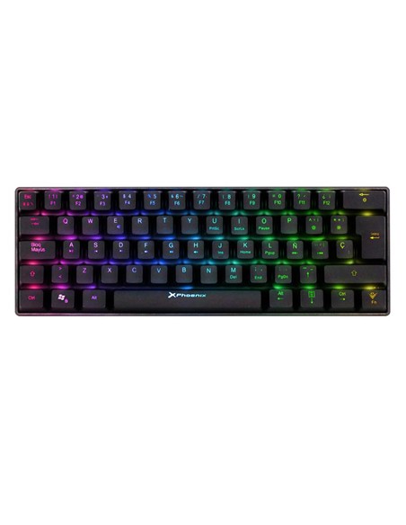 TECLADO PHOENIX MIRAGE MECANICO TKL GAMING USB RGB BLACK