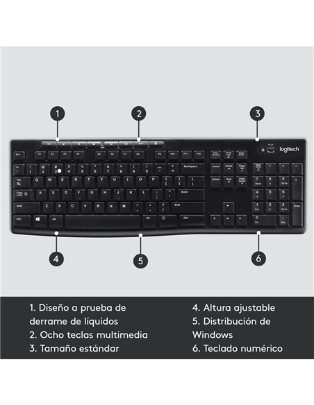TECLADO LOGITECH K270 WIRELESS