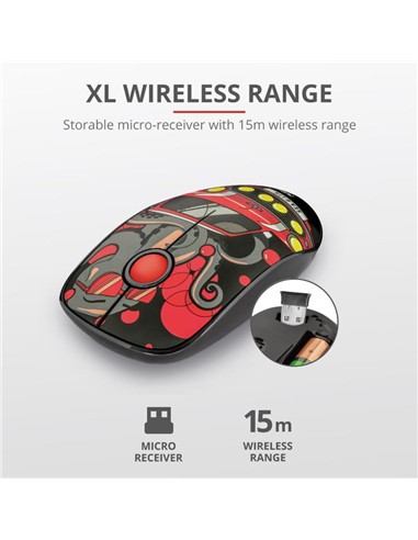 RATON TRUST SKETCH SILENT CLICK WIRELESS RED