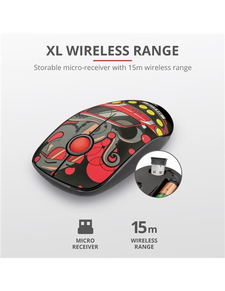 RATON TRUST SKETCH SILENT CLICK WIRELESS RED