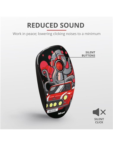 RATON TRUST SKETCH SILENT CLICK WIRELESS RED
