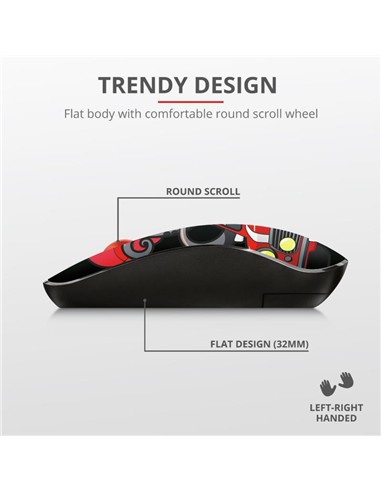 RATON TRUST SKETCH SILENT CLICK WIRELESS RED