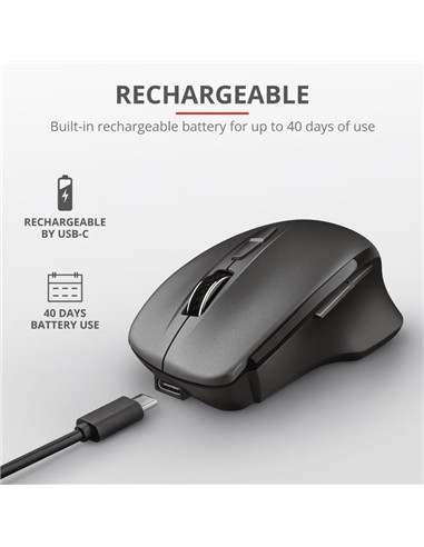 RATON TRUST THEMO RECARGABLE WIRELESS BLACK