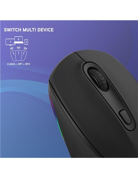 RATON NGS SMOG MULTIDEVICE WIRELESS BLUETOOTH RECARGABLE LED BLACK