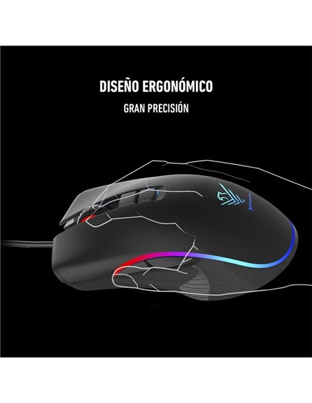 RATON PHOENIX GAMING USB RGB 7200 DPI 7 BOTONES