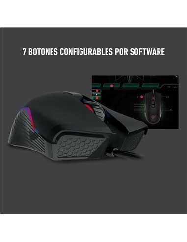 RATON PHOENIX GAMING USB RGB 7200 DPI 7 BOTONES